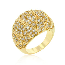 Goldeneye Clear Cubic Zirconia Cocktail Ring - 6