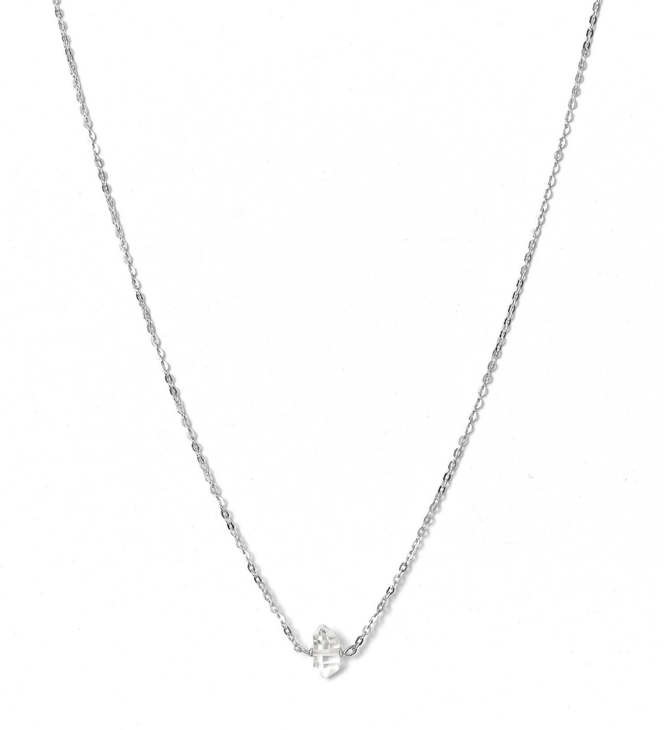 Dia Necklace | Gemstone: Herkimer Diamond | Metal Color: Silver
