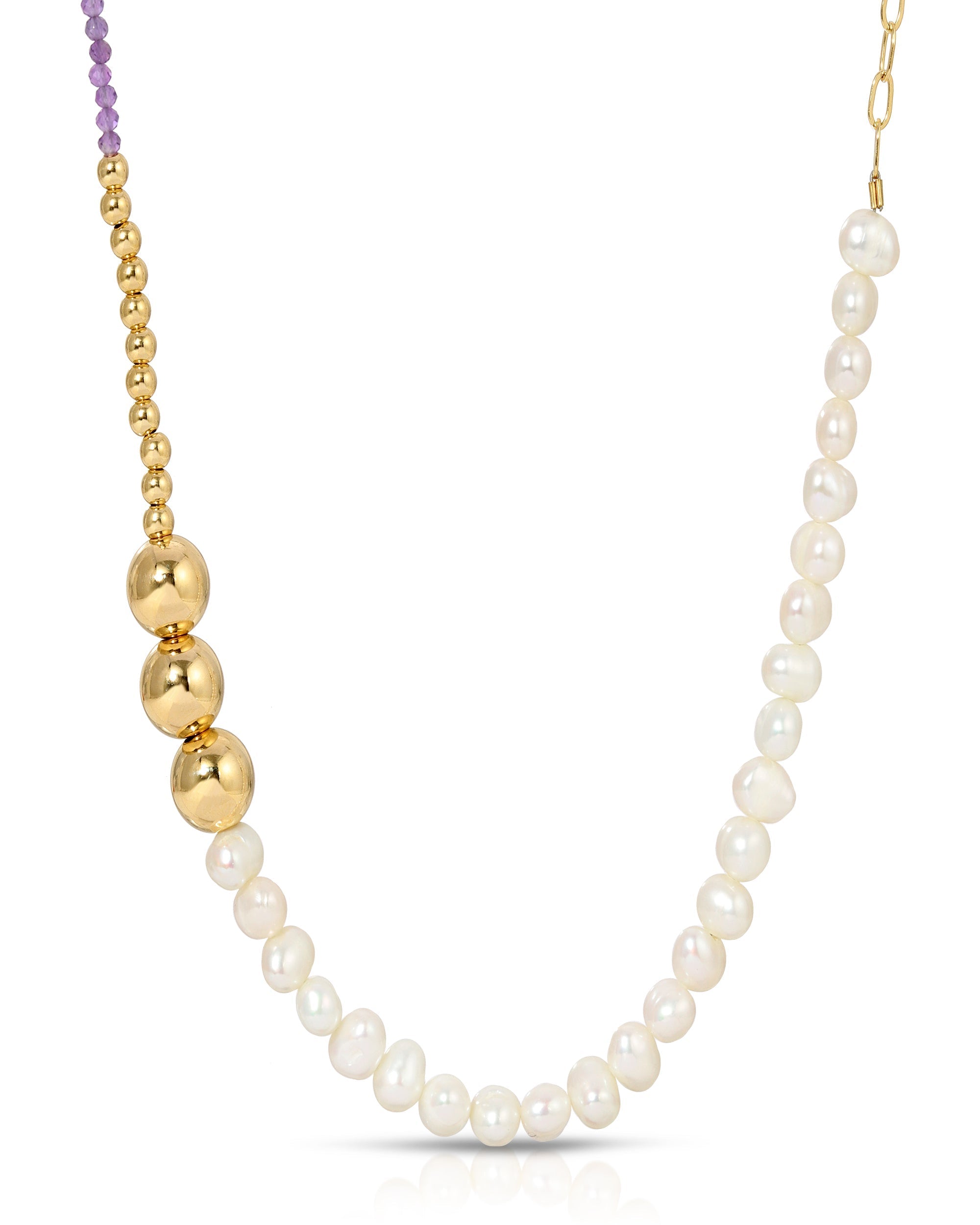 Kloss Necklace | Metal Color: Gold | Gemstone: Amethyst