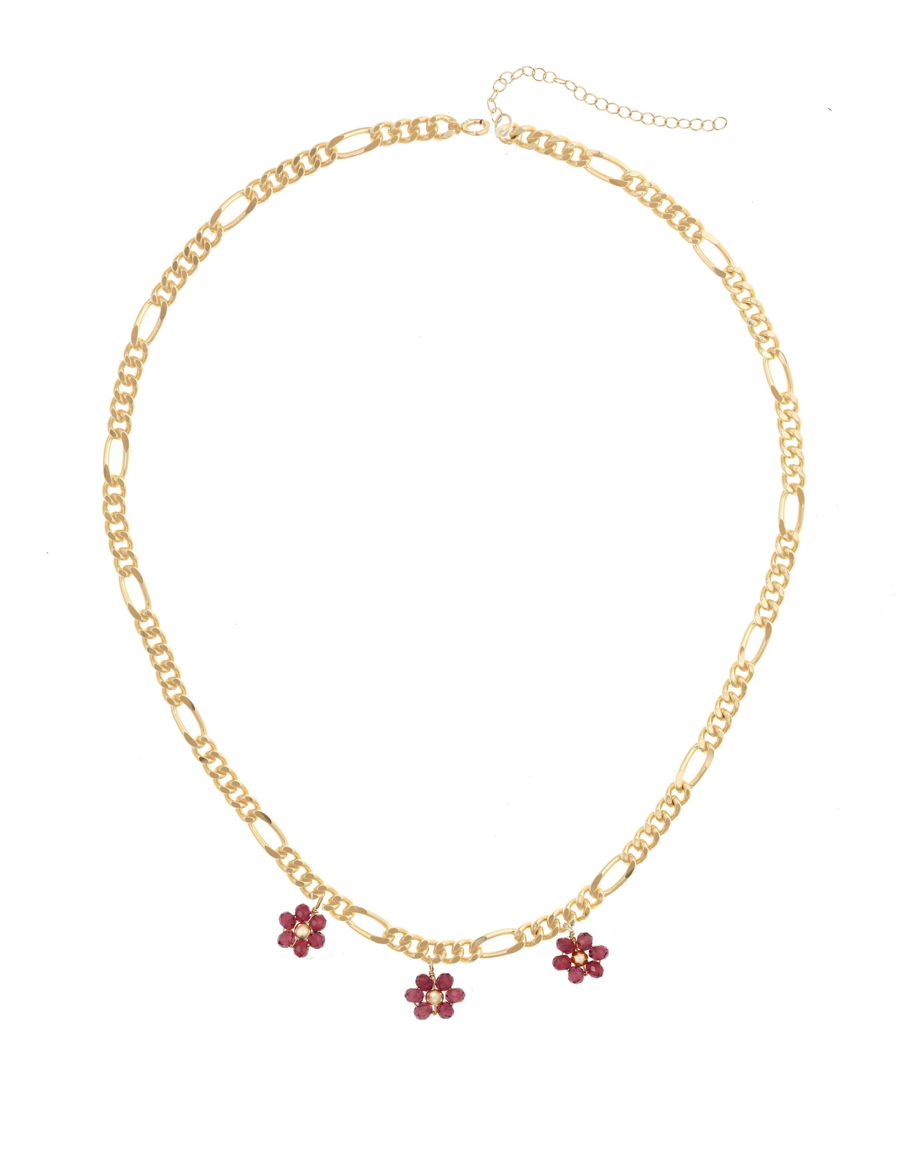 Celeste Necklace | Gemstone: Garnet | Metal Color: Gold