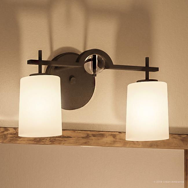 UHP2201 Cosmopolitan Bathroom Vanity Light, 9.375"H x 16"W, Olde Bronze Finish, Toulon Collection