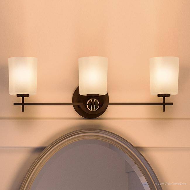 UHP2202 Cosmopolitan Bathroom Vanity Light, 9.375"H x 24"W, Olde Bronze Finish, Toulon Collection