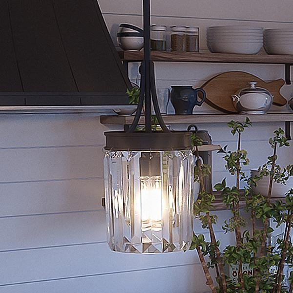 UHP2460 Crystal Pendant, 11-1/4"H x 6"W, Olde Bronze Finish, Lille Collection