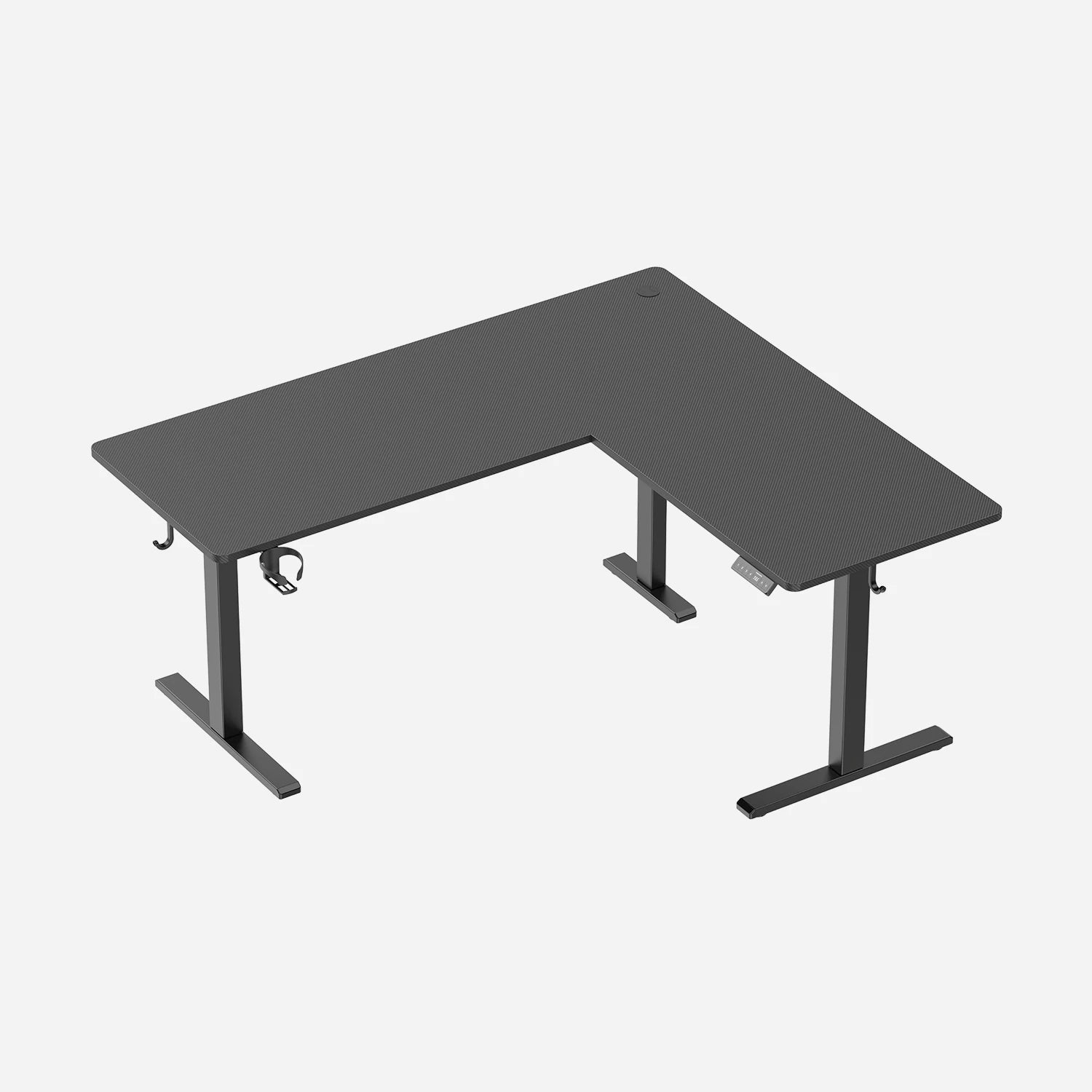 Pro L Shaped Standing Desk - Black / 75"