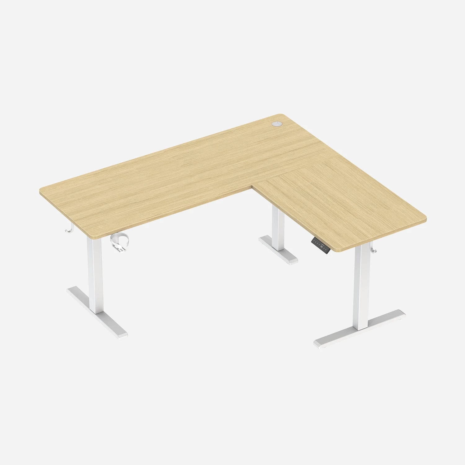 Pro L Shaped Standing Desk - Oak / 63"